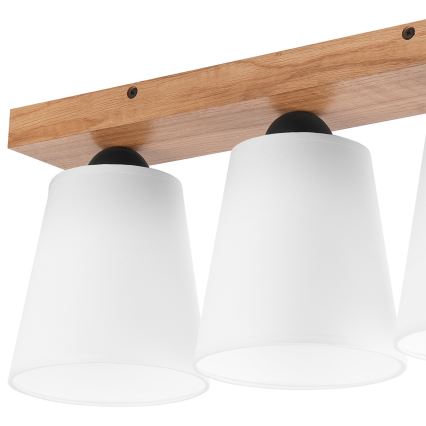 Felületre szerelhető csillár LULA 3xE27/60W/230V tölgy