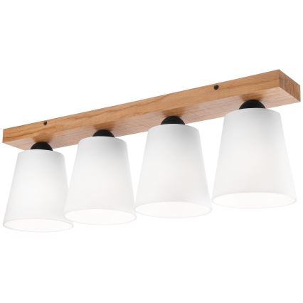 Felületre szerelhető csillár LULA 4xE27/60W/230V tölgy
