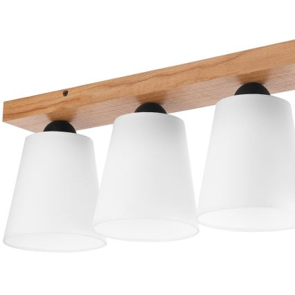 Felületre szerelhető csillár LULA 4xE27/60W/230V tölgy