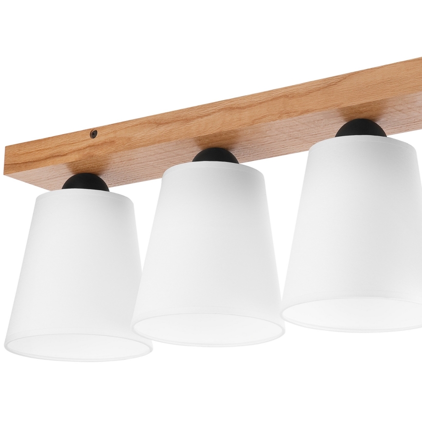 Felületre szerelhető csillár LULA 4xE27/60W/230V tölgy