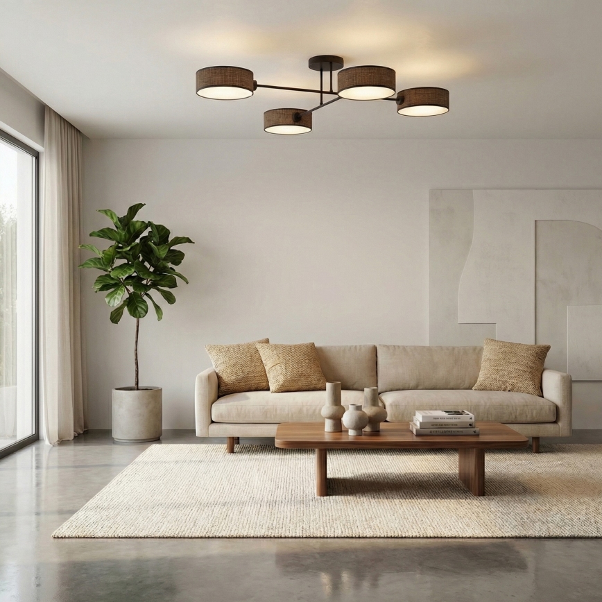 Felületre szerelhető csillár MAGA 4xE14/10W/230V barna