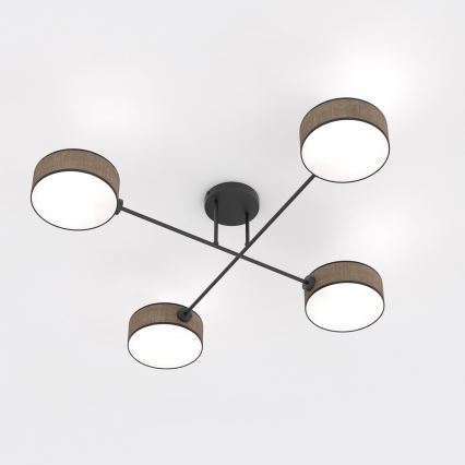 Felületre szerelhető csillár MAGA 4xE14/10W/230V barna