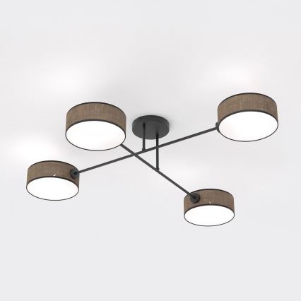 Felületre szerelhető csillár MAGA 4xE14/10W/230V barna