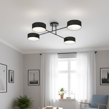 Felületre szerelhető csillár MAGA 4xE14/10W/230V fekete