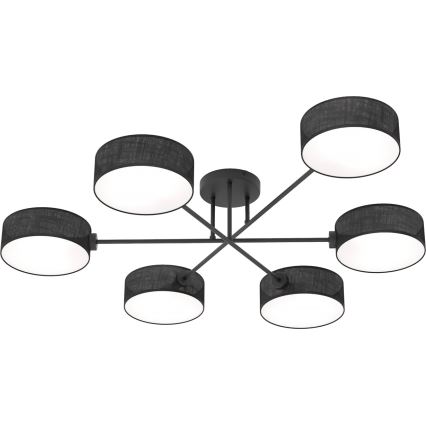 Felületre szerelhető csillár MAGA 6xE14/10W/230V fekete