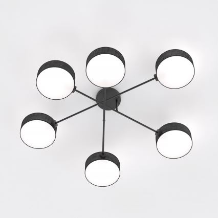 Felületre szerelhető csillár MAGA 6xE14/10W/230V fekete