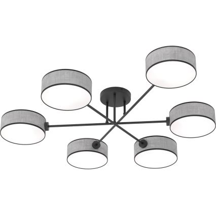 Felületre szerelhető csillár MAGA 6xE14/10W/230V szürke