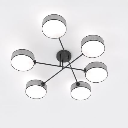 Felületre szerelhető csillár MAGA 6xE14/10W/230V szürke
