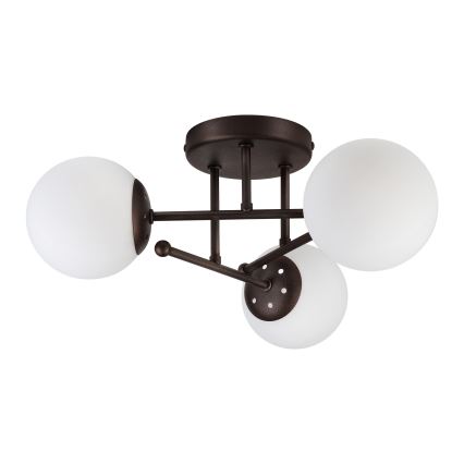 Felületre szerelhető csillár MALENA 3xE14/5W/230V barna/fehér
