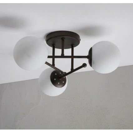 Felületre szerelhető csillár MALENA 3xE14/5W/230V barna/fehér