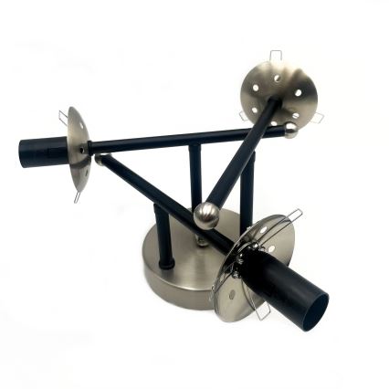 Felületre szerelhető csillár  MALENA 3xE14/5W/230V fekete/füstös