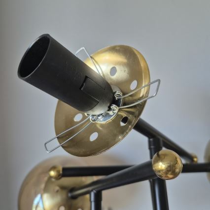 Felületre szerelhető csillár MALENA 6xE14/5W/230V arany/fekete/füstös bézs