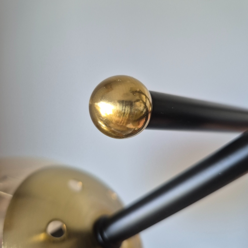 Felületre szerelhető csillár MALENA 6xE14/5W/230V arany/fekete/füstös bézs