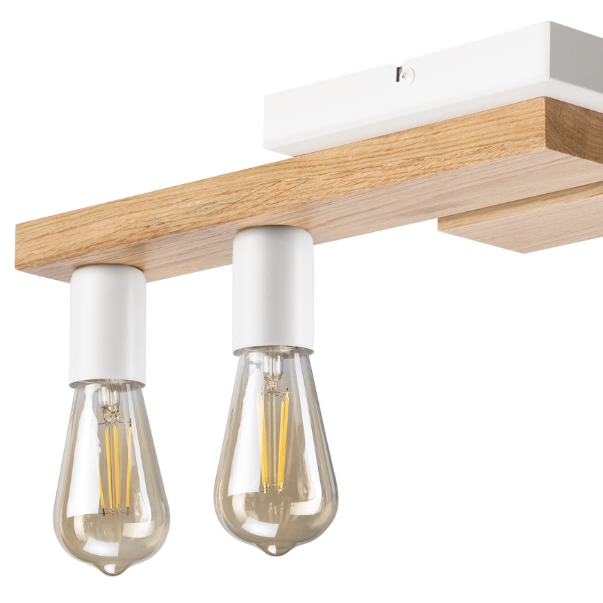 Felületre szerelhető csillár MATTE 4xE27/15W/230V fehér/tölgy