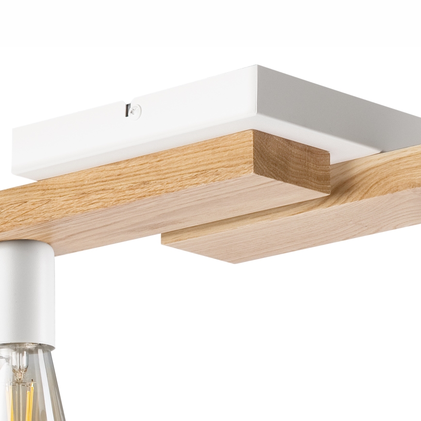 Felületre szerelhető csillár MATTE 4xE27/15W/230V fehér/tölgy