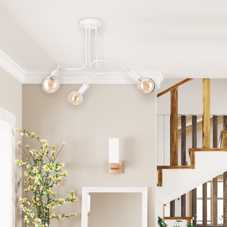 Felületre szerelhető csillár MATYLDA 3xE27/60W/230V fehér