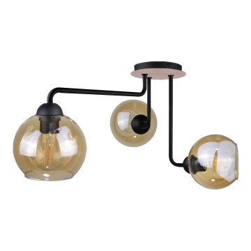Felületre szerelhető csillár MONDE WOOD 3xE27/60W/230V