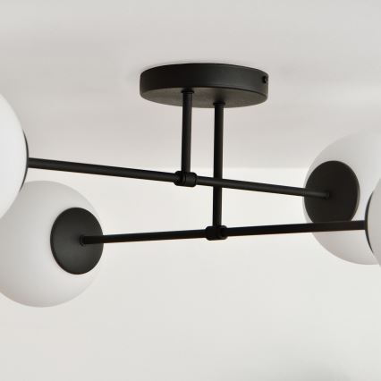 Felületre szerelhető csillár MOON 4xE27/15W/230V fekete