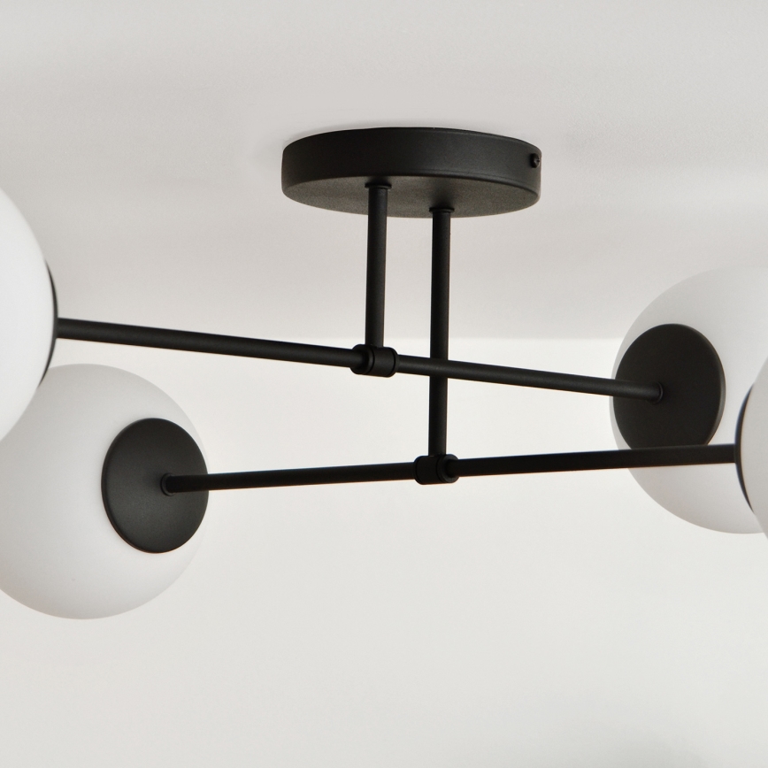 Felületre szerelhető csillár MOON 4xE27/15W/230V fekete
