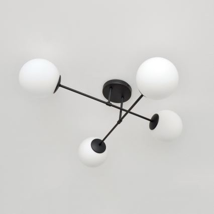 Felületre szerelhető csillár MOON 4xE27/15W/230V fekete