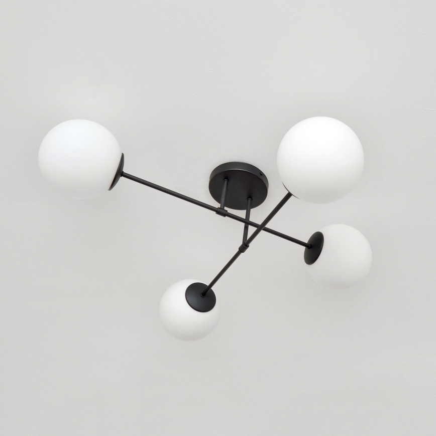 Felületre szerelhető csillár MOON 4xE27/15W/230V fekete
