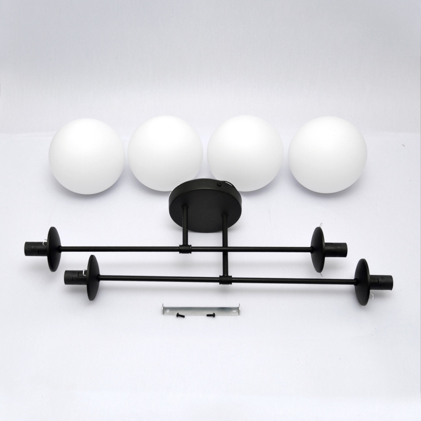 Felületre szerelhető csillár MOON 4xE27/15W/230V fekete