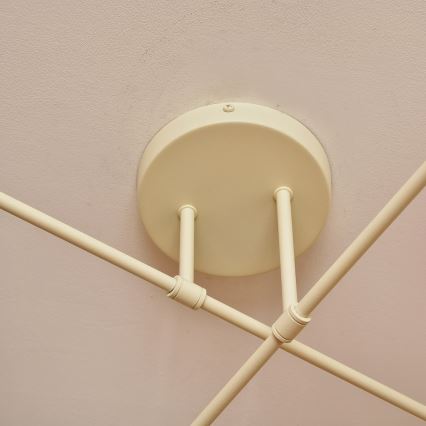 Felületre szerelhető csillár MOON 4xE27/15W/230V krémszínű