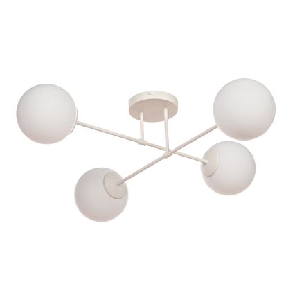 Felületre szerelhető csillár MOON 4xE27/15W/230V krémszínű