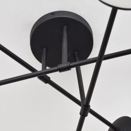 Felületre szerelhető csillár MOON 6xE27/15W/230V fekete