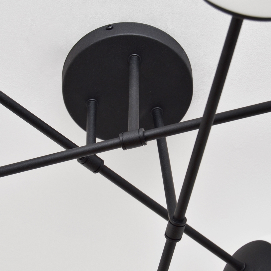 Felületre szerelhető csillár MOON 6xE27/15W/230V fekete