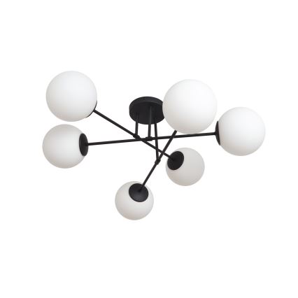 Felületre szerelhető csillár MOON 6xE27/15W/230V fekete