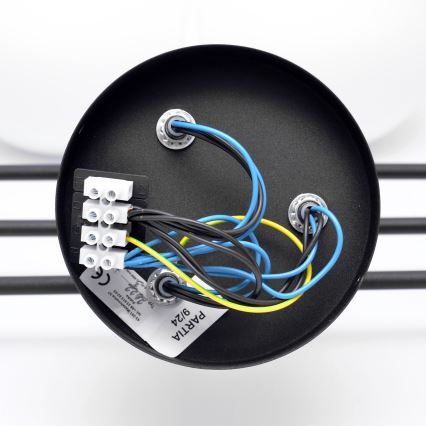 Felületre szerelhető csillár MOON 6xE27/15W/230V fekete