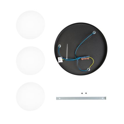Felületre szerelhető csillár MOONLIGHT 3xE27/15W/230V fekete
