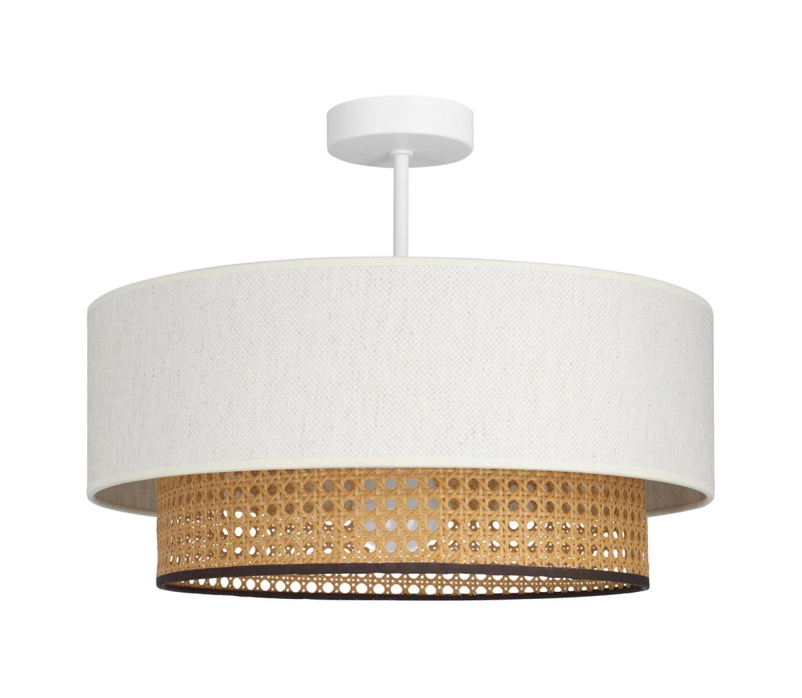 Felületre szerelhető csillár NATIA 1xE27/60W/230V fehér/barna H0239