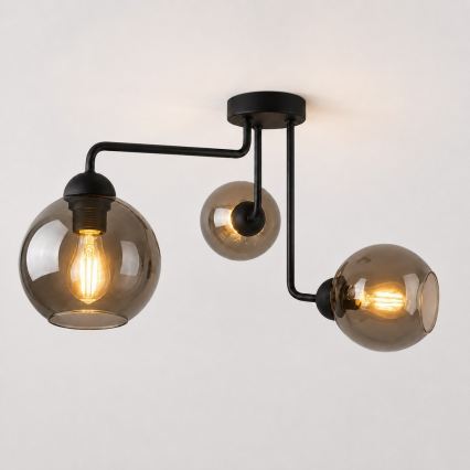 Felületre szerelhető csillár OSMO 3xE27/60W/230V fekete