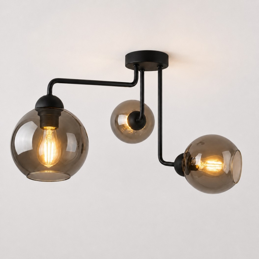 Felületre szerelhető csillár OSMO 3xE27/60W/230V fekete