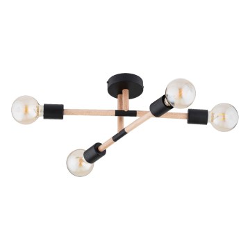 Felületre szerelhető csillár  OTELLO 4xE27/15W/230V fekete/bézs