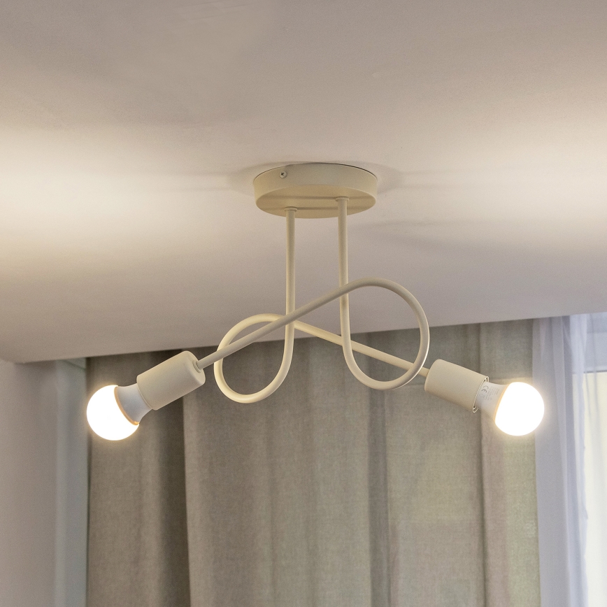 Felületre szerelhető csillár OXFORD 2xE27/15W/230V krémszínű