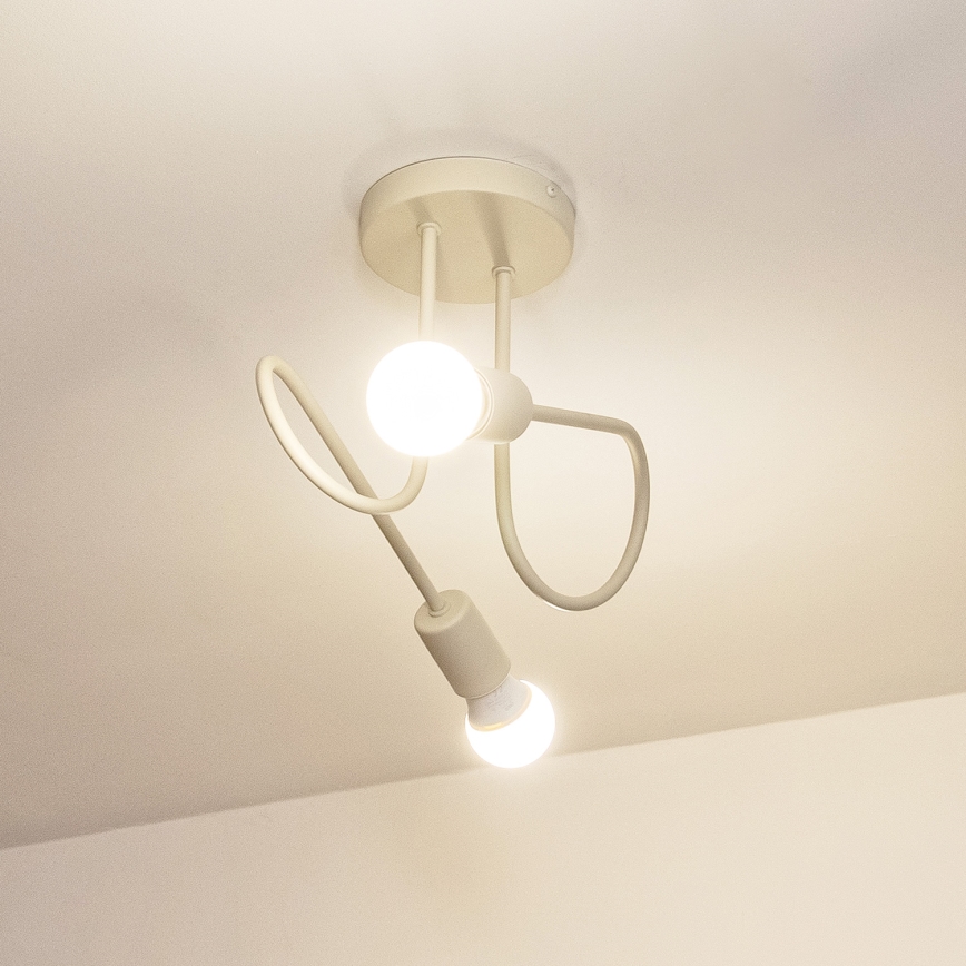 Felületre szerelhető csillár OXFORD 2xE27/15W/230V krémszínű