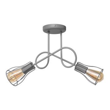 Felületre szerelhető csillár OXFORD 2xE27/15W/230V szürke