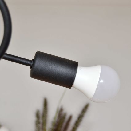 Felületre szerelhető csillár OXFORD 4xE27/15W/230V fekete/türkiz