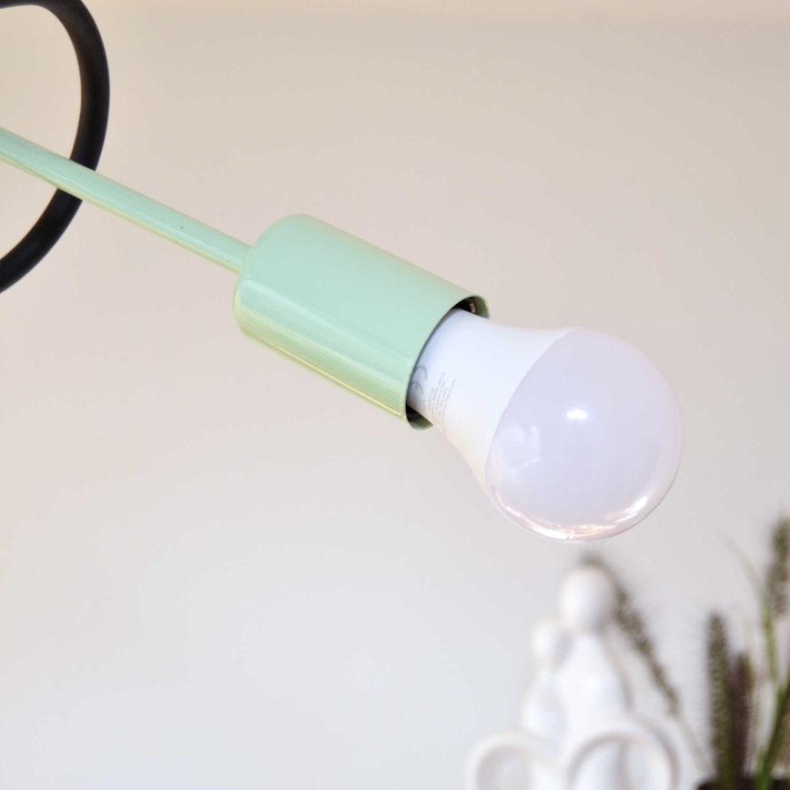 Felületre szerelhető csillár OXFORD 4xE27/15W/230V fekete/zöld