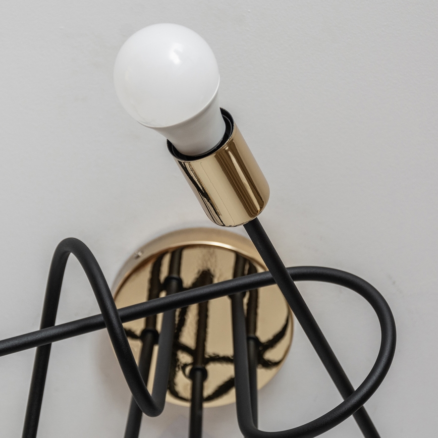 Felületre szerelhető csillár OXFORD 5xE27/15W/230V arany/fekete