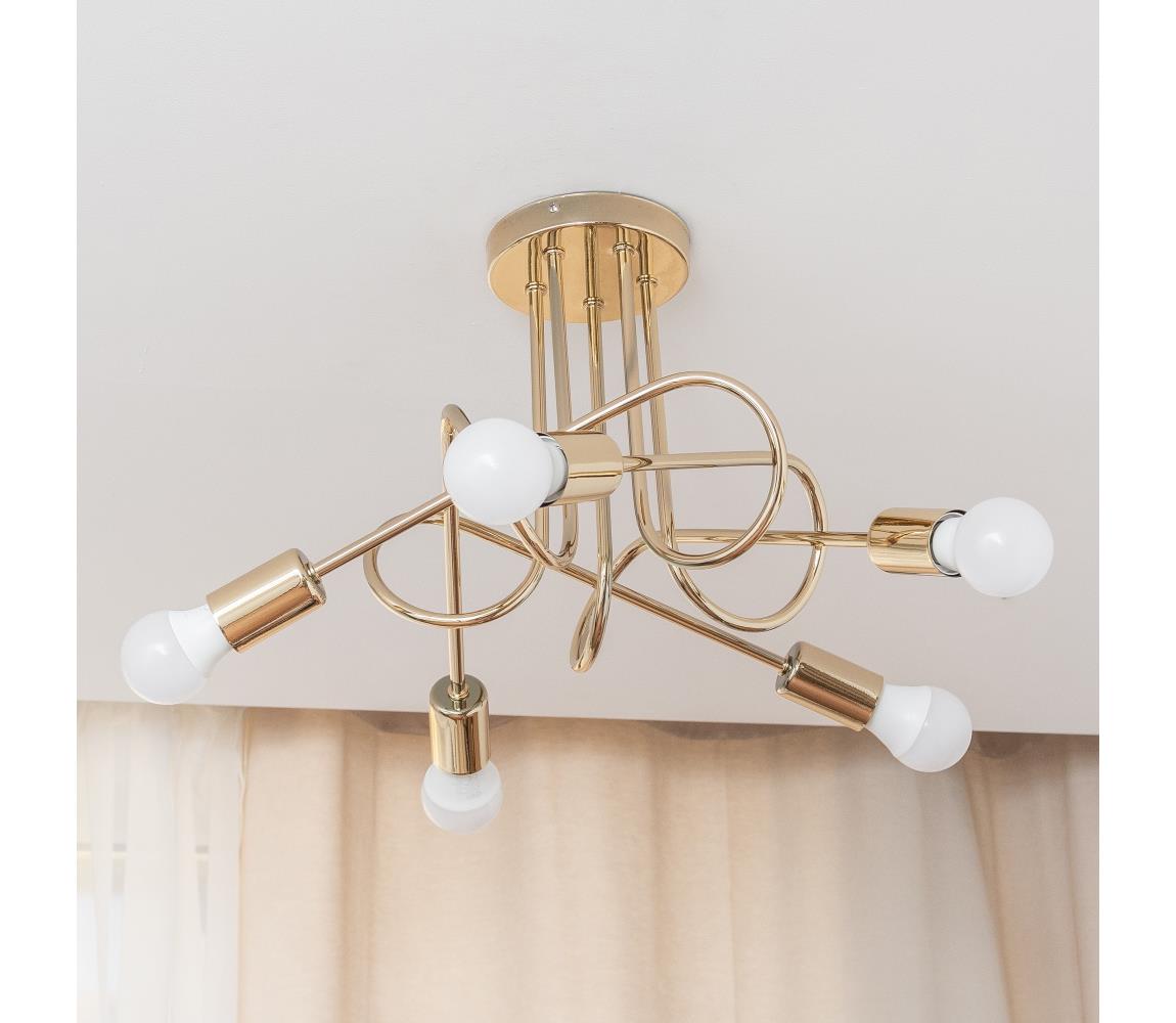 Felületre szerelhető csillár OXFORD 5xE27/15W/230V, arany W