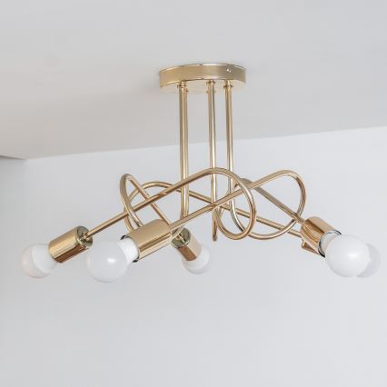 Felületre szerelhető csillár OXFORD 5xE27/15W/230V, arany