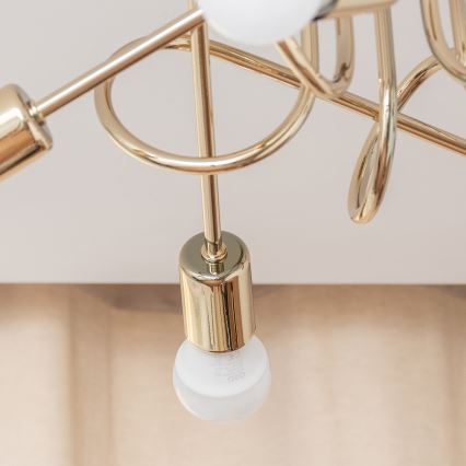 Felületre szerelhető csillár OXFORD 5xE27/15W/230V, arany