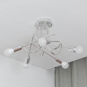 Felületre szerelhető csillár OXFORD 5xE27/15W/230V fényes króm