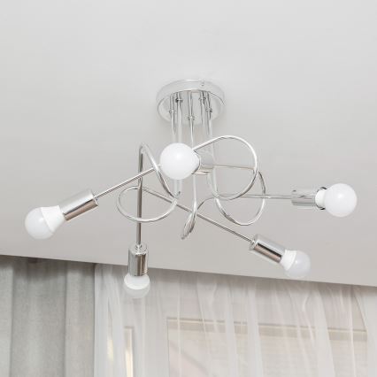 Felületre szerelhető csillár OXFORD 5xE27/15W/230V fényes króm