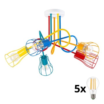 Felületre szerelhető csillár OXFORD 5xE27/15W/230V