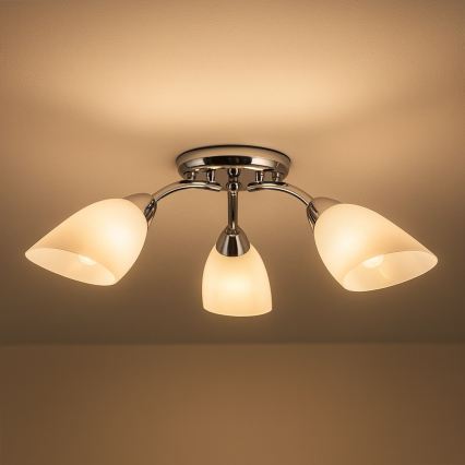 Felületre szerelhető csillár PORTOS 3xE14/10W/230V fényes króm